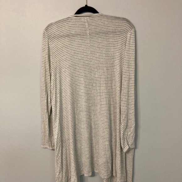 Knox Rose Waterfall Cardigan XXL Open Front Stripe Modest Flowy Breezy Stretch - Picture 7 of 7